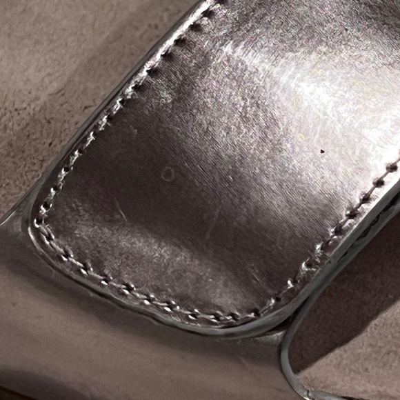 Calvin Klein Mirror Metallic Pewter Women's Sandals - Picture 5 of 9